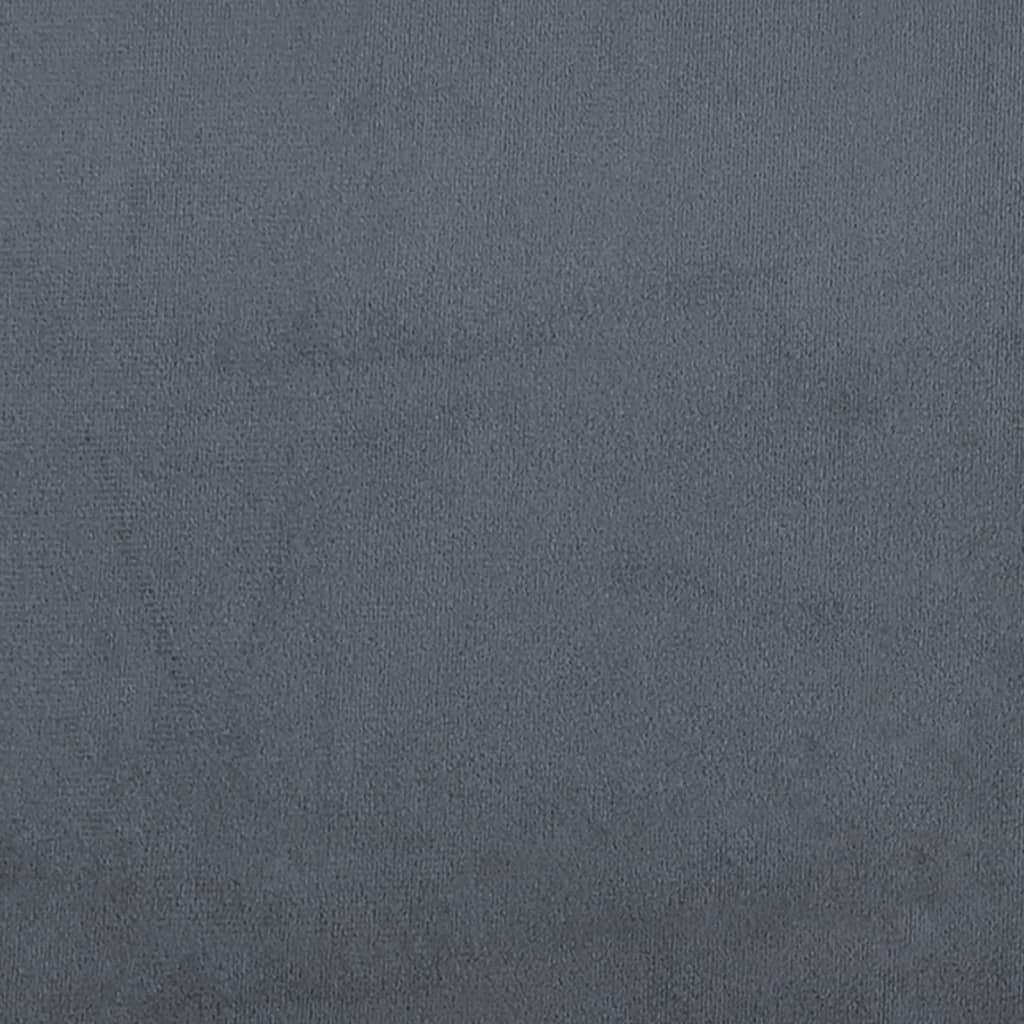 Footstool Dark Grey Velvet