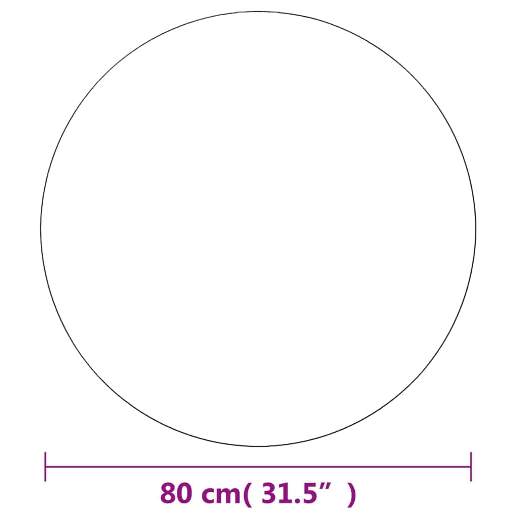 Frameless Mirror Round 80 cm Glass - Simple deals