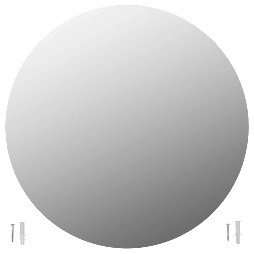 Frameless Mirror Round 80 cm Glass - Simple deals