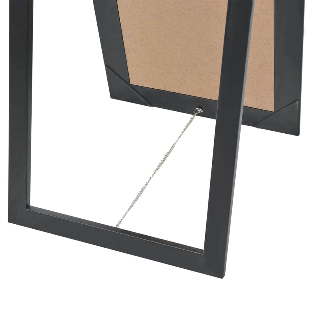 Free-Standing Mirror Baroque Style Black