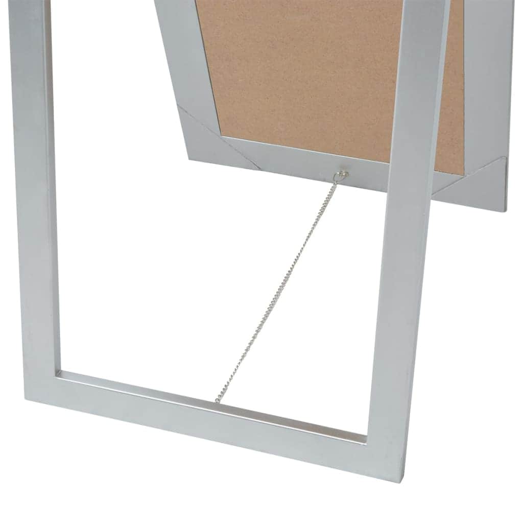 Free-Standing Mirror Baroque Style Silver
