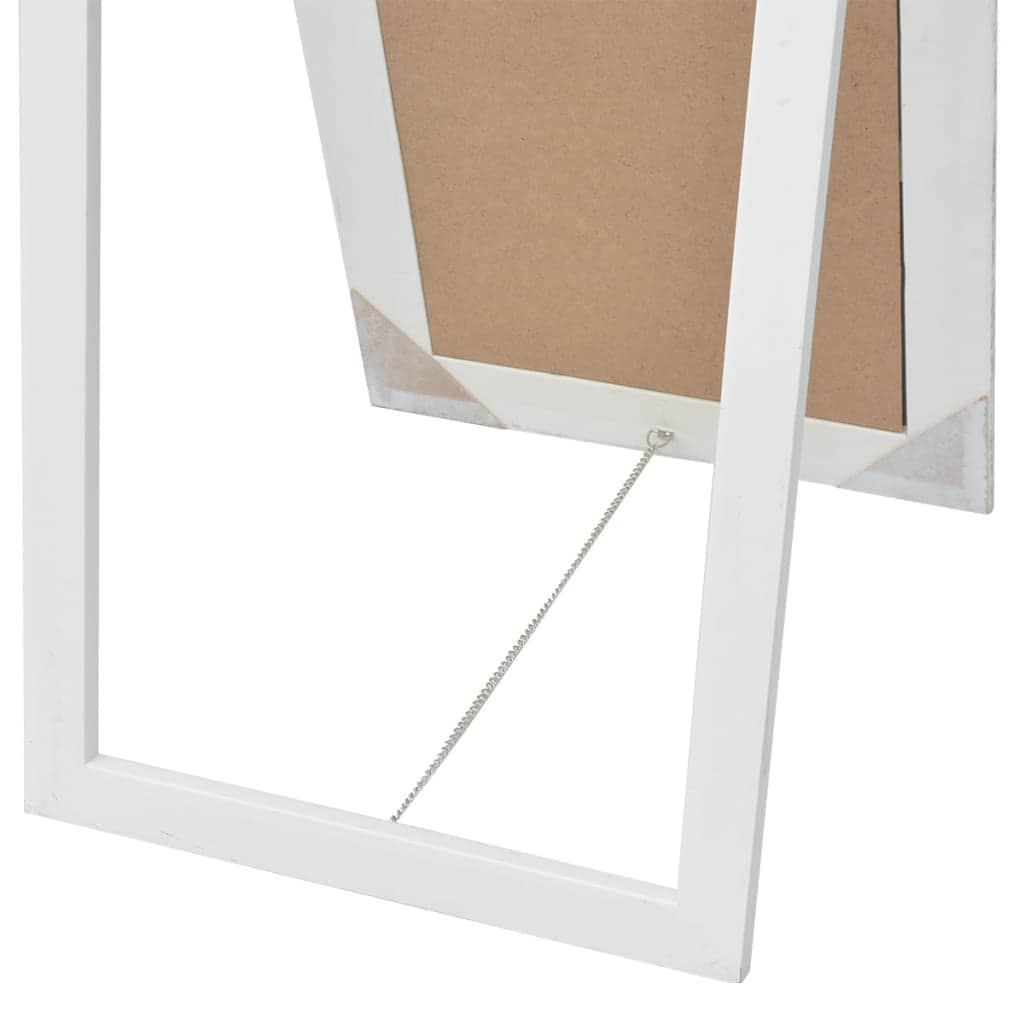 Free-Standing Mirror Baroque Style White