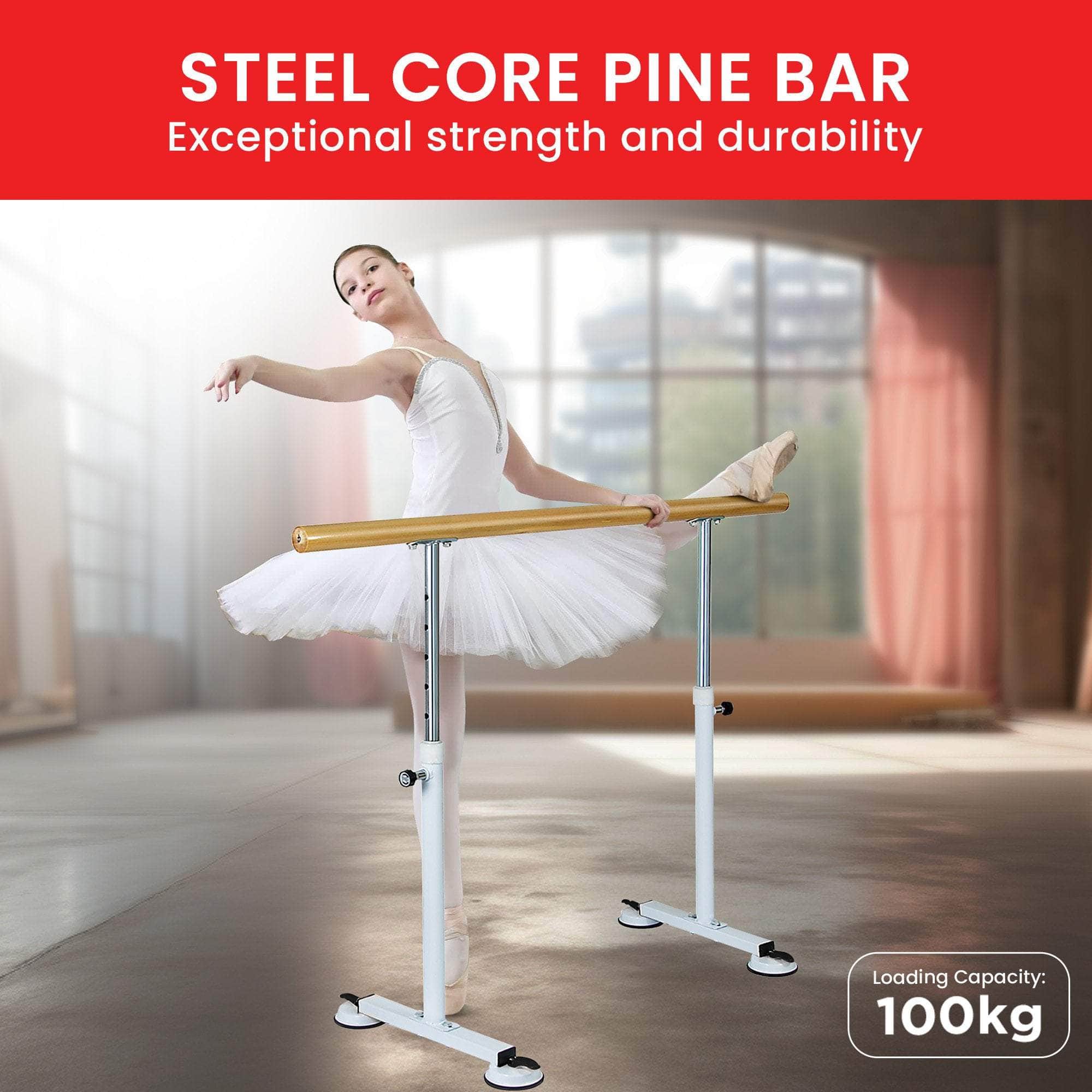 Freestanding Ballet Barre - 1.5M with yoga