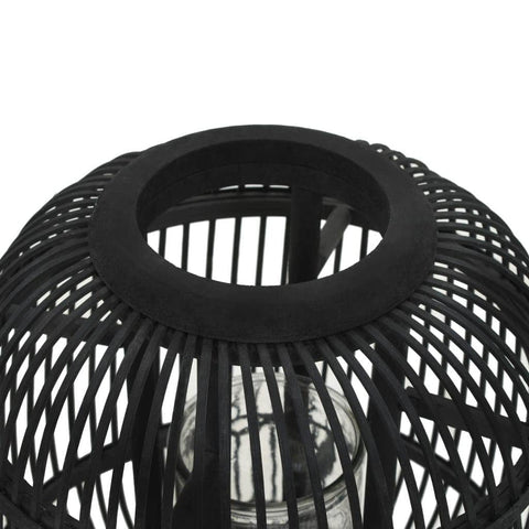 Freestanding Candle Lantern-black