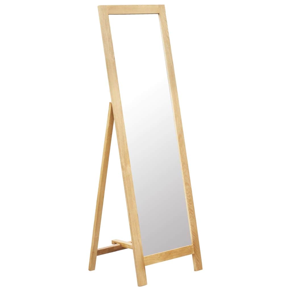 Freestanding Mirror Solid Oak Wood