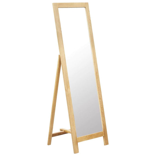 Freestanding Mirror Solid Oak Wood