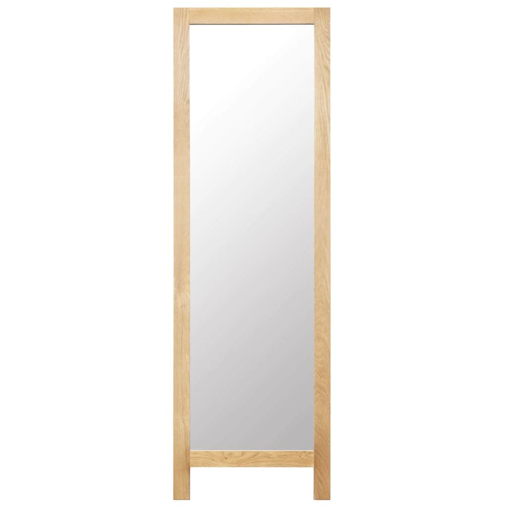 Freestanding Mirror Solid Oak Wood