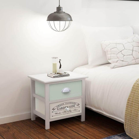 French Bedside Cabinets 2 Pcs Wood