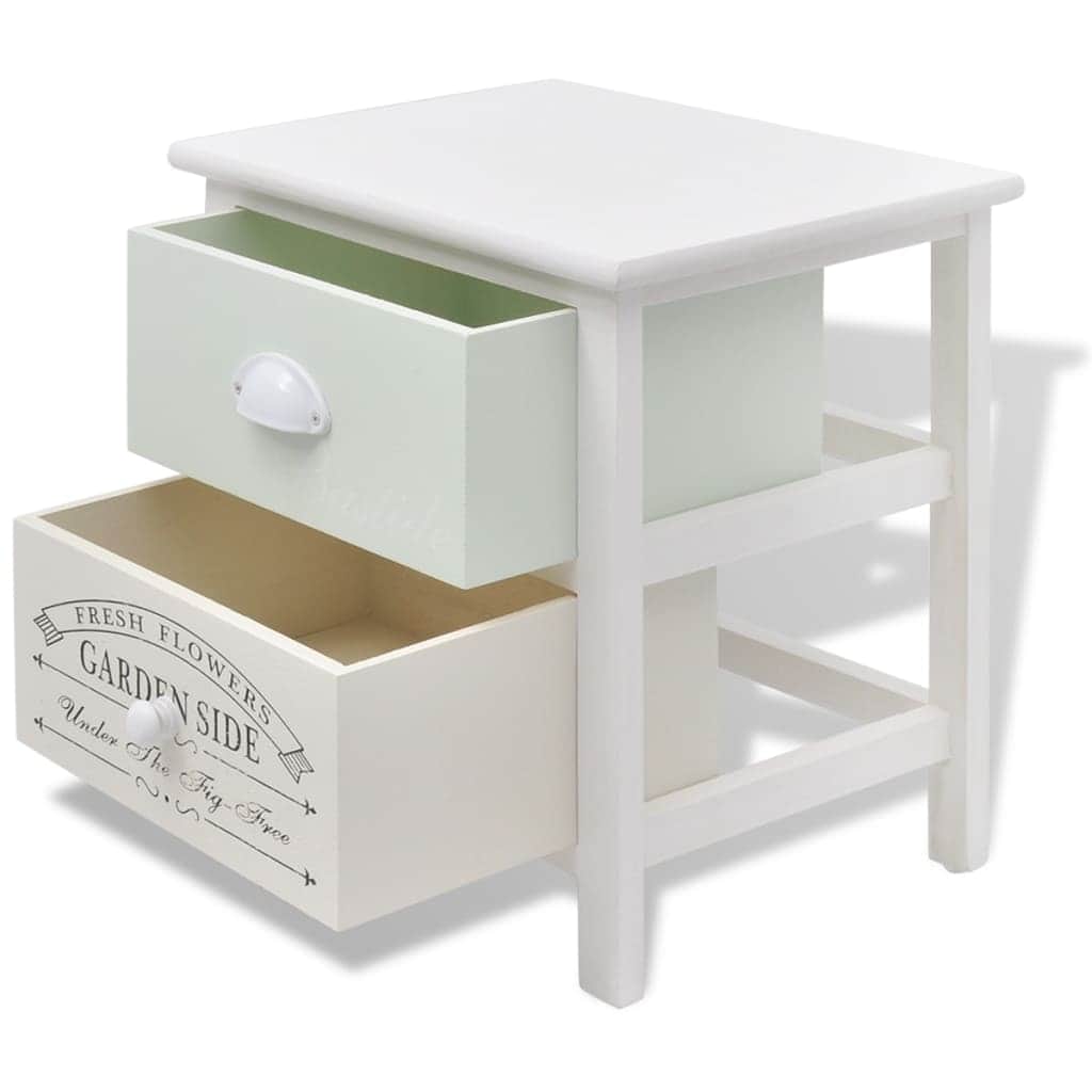 French Bedside Cabinets 2 Pcs Wood