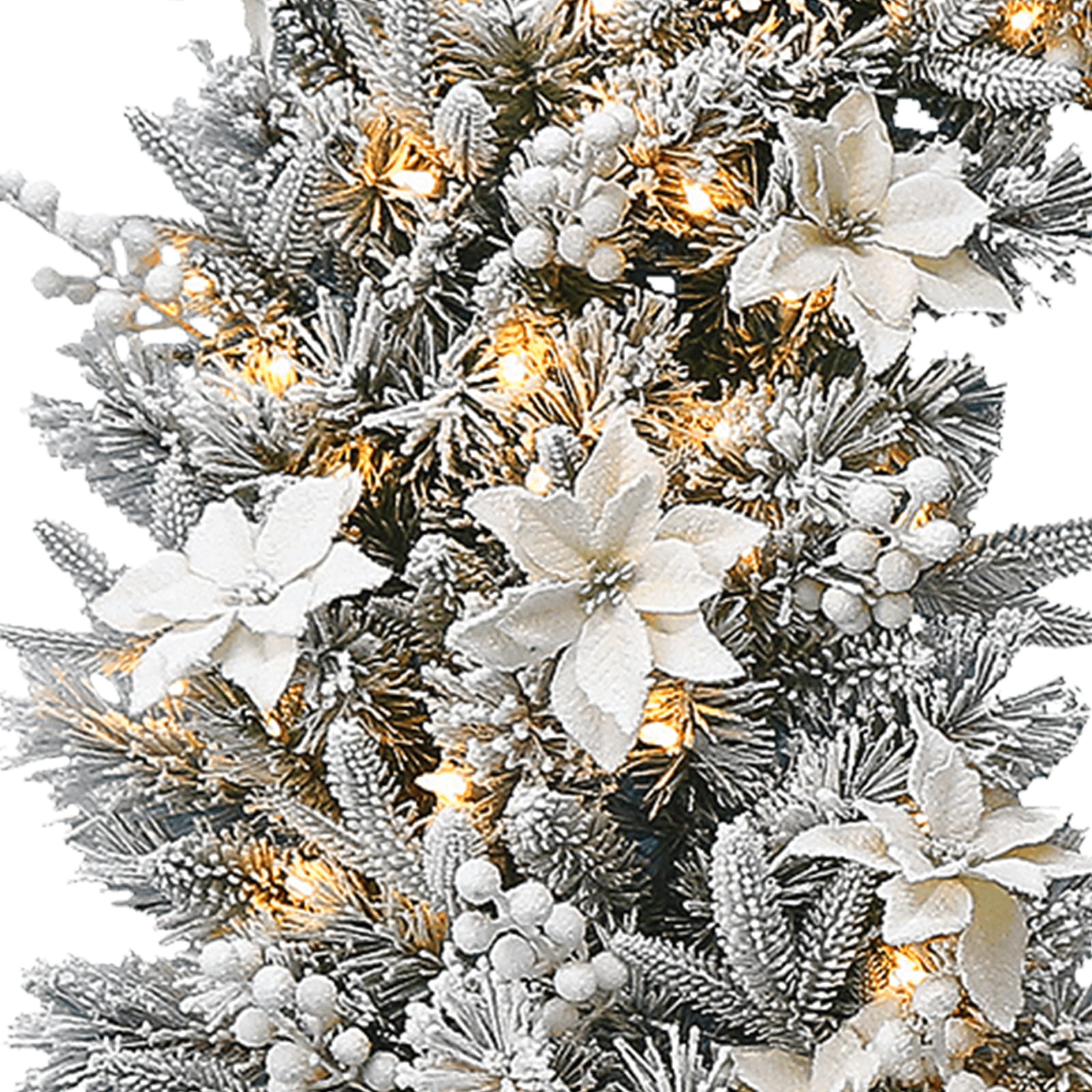Frosted Colonial Pre-Lit Christmas Wreath - 122cm - 122Cm
