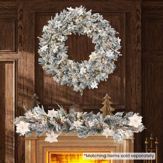 122Cm - Frosted Colonial Pre-Lit Christmas Wreath - 122cm - photo 12