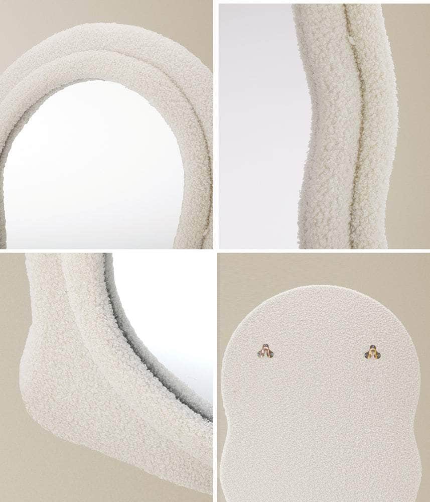 Full Length Mirror - Full Length Mirror 160cm Boucle Floor Mirrors