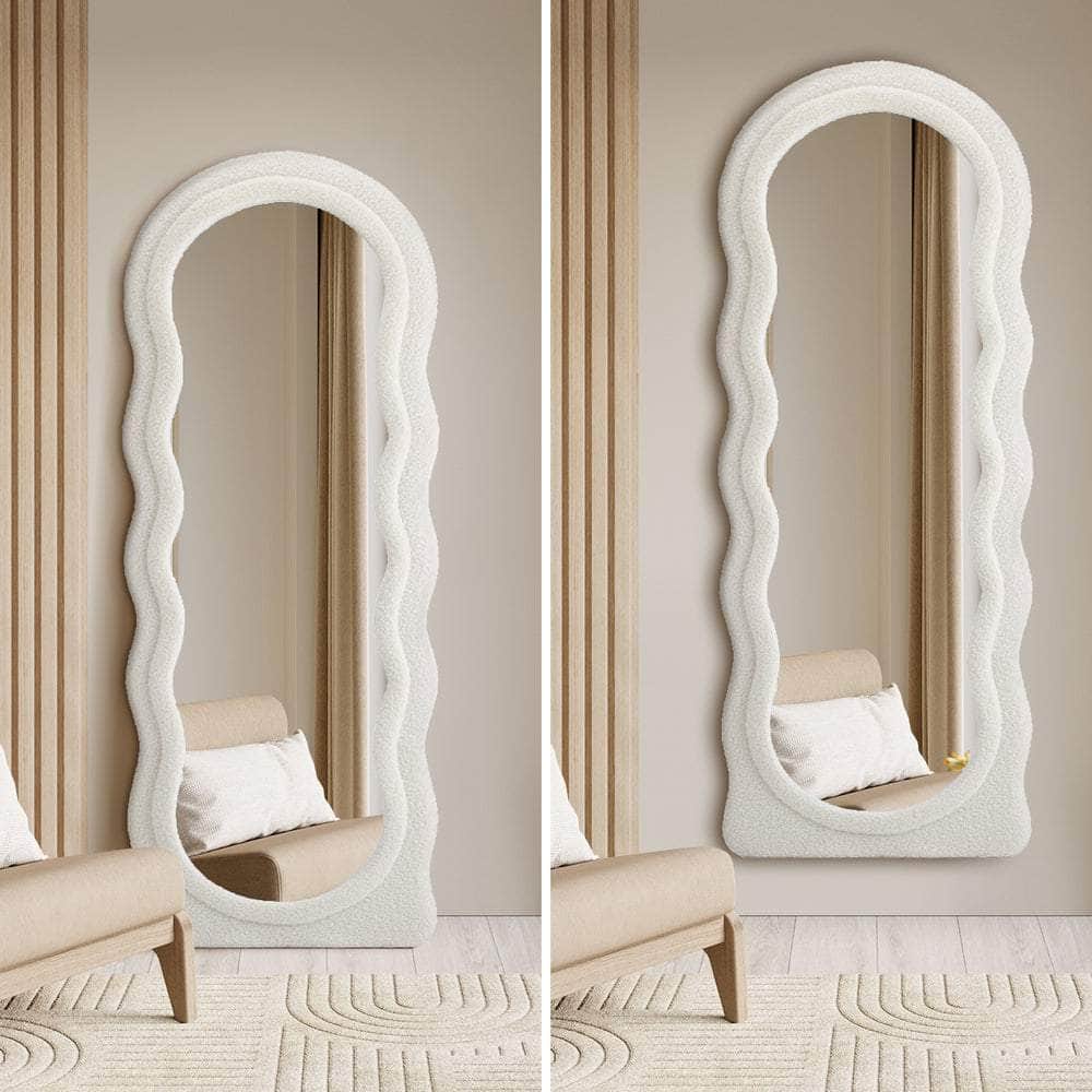 Full Length Mirror 160cm Boucle Floor Mirrors, Full Length Mirror