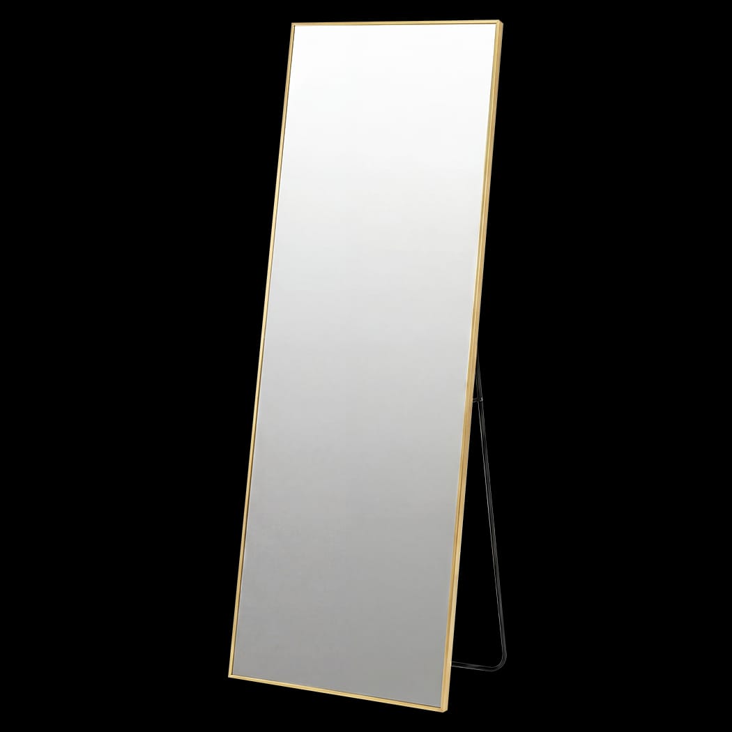 Full Length Mirror 165x60cm Gold Floor Standing - Gold colour