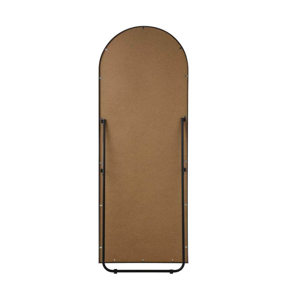 Full Length Mirror Arched 166x60cm Free Standing Black