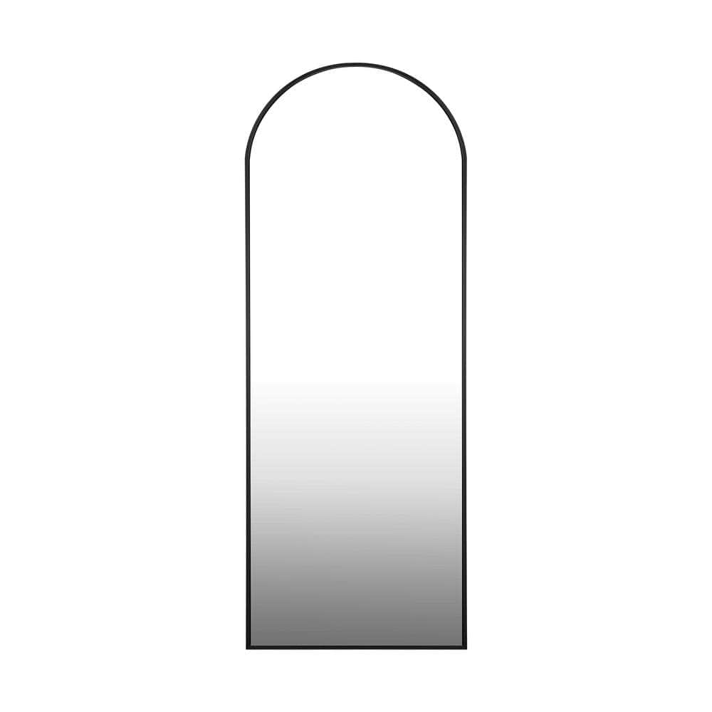 Full Length Mirror Arched 166x60cm Free Standing Black