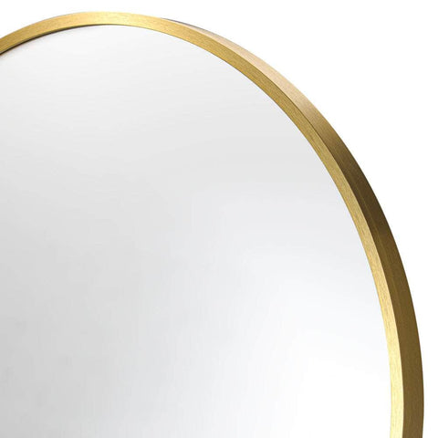 Full Length Mirror Arched Free Standing Gold 166x60cm