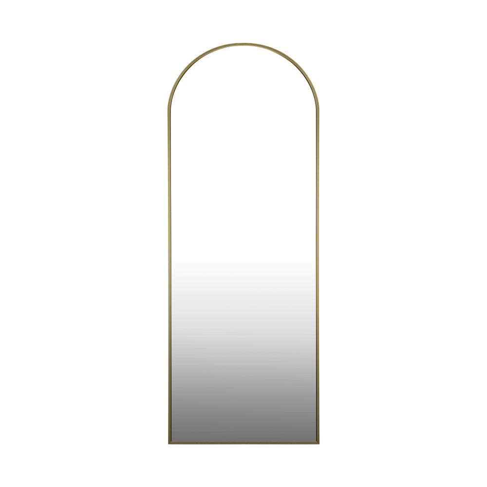 Full Length Mirror Arched Free Standing Gold 166x60cm