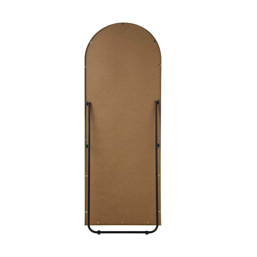 Full Length Mirror Arched Free Standing Gold 166x60cm