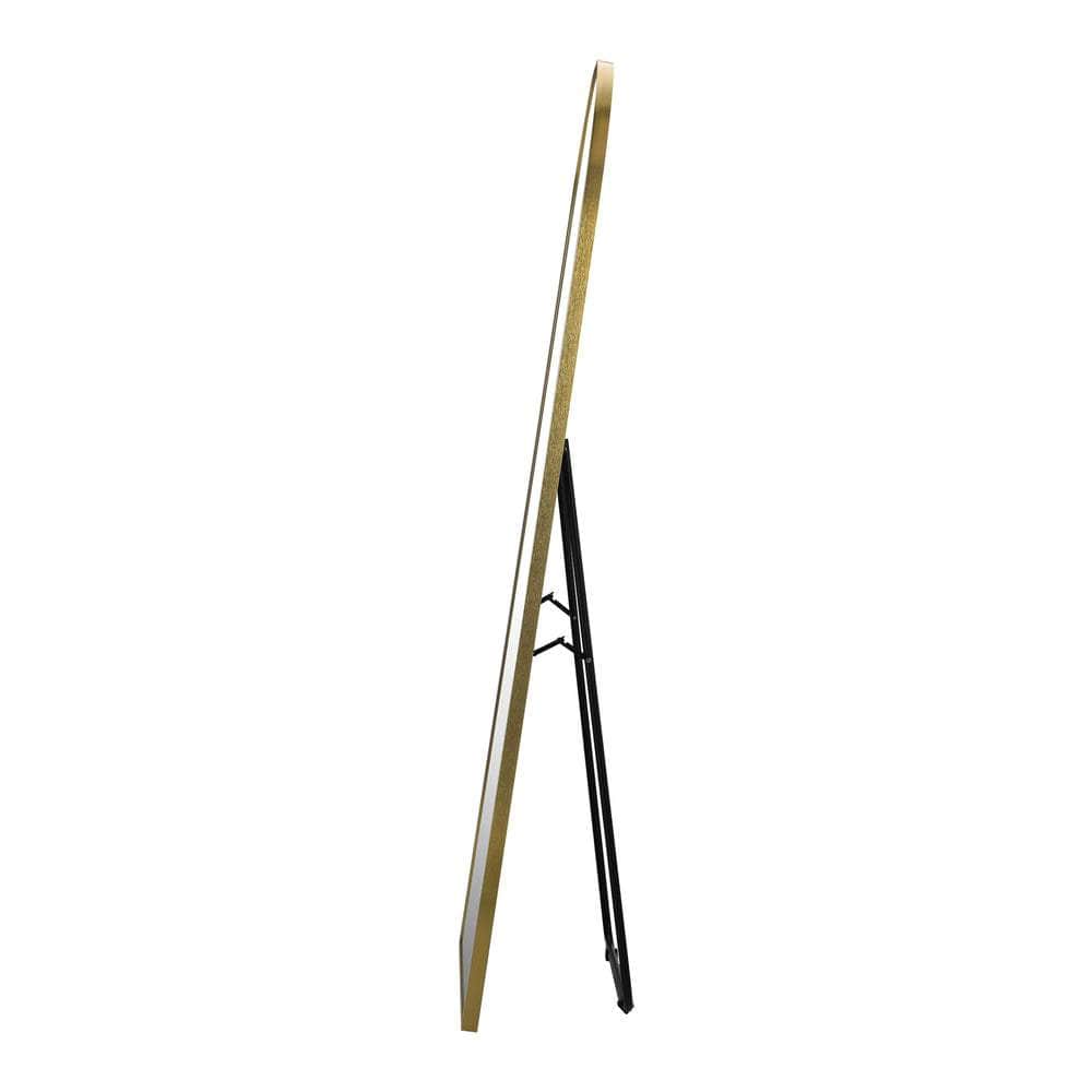 Full Length Mirror Arched Free Standing Gold 166x60cm