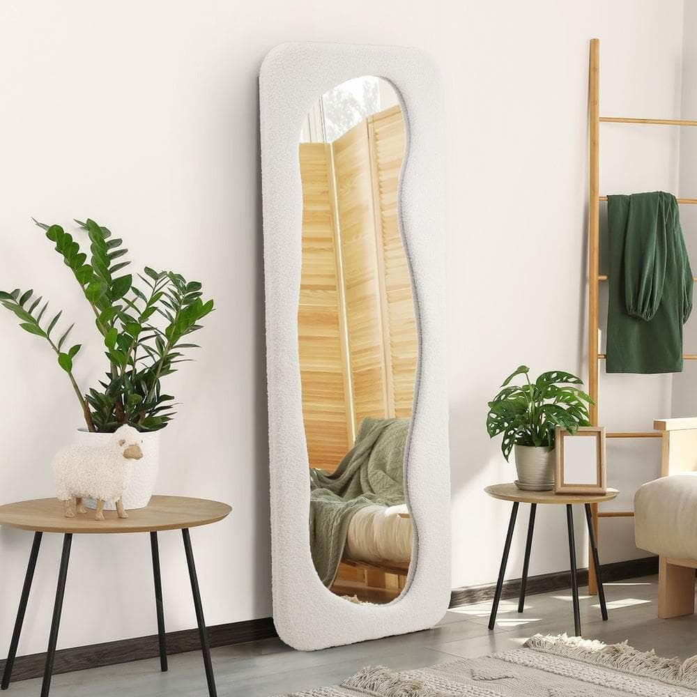 Full Length Mirror Boucle Frame Floor Mirrors