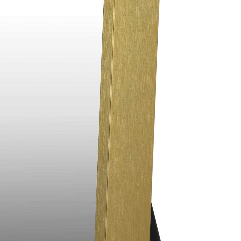 Full Length Mirror Rectangle Free Standing Black/Natural/Gold