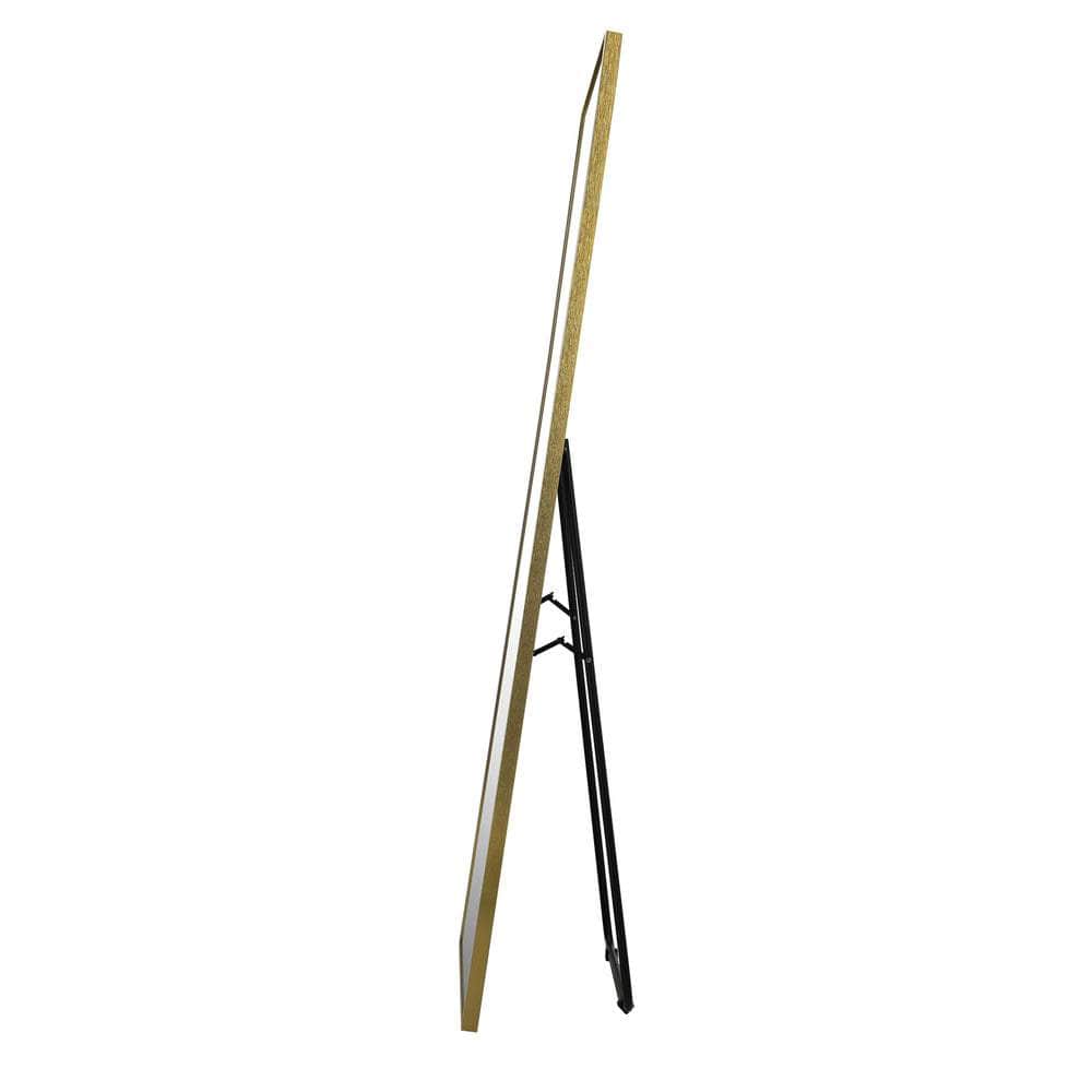 Full Length Mirror Rectangle Free Standing Black/Natural/Gold, Full Length Mirror