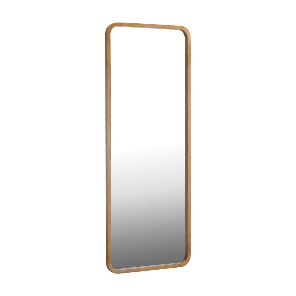 Full Length Mirror Rectangle Free Standing Black/Natural/Gold with Len Rect Stand Blk