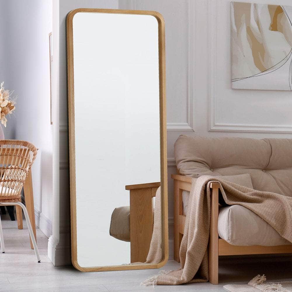 Full Length Mirror Rectangle Free Standing Black/Natural/Gold with Len Rect Stand Blk - photo 16