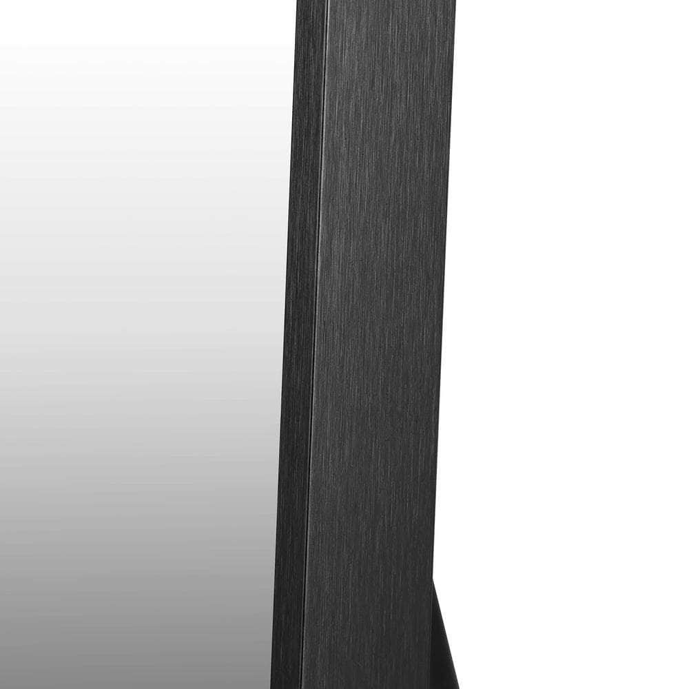 Full Length Mirror Rectangle Free Standing Black/Natural/Gold
