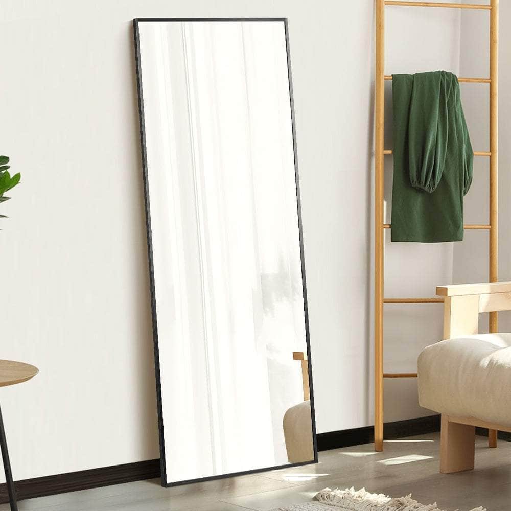 Full Length Mirror Rectangle Free Standing Black/Natural/Gold | Len Rect Stand Blk - photo 25
