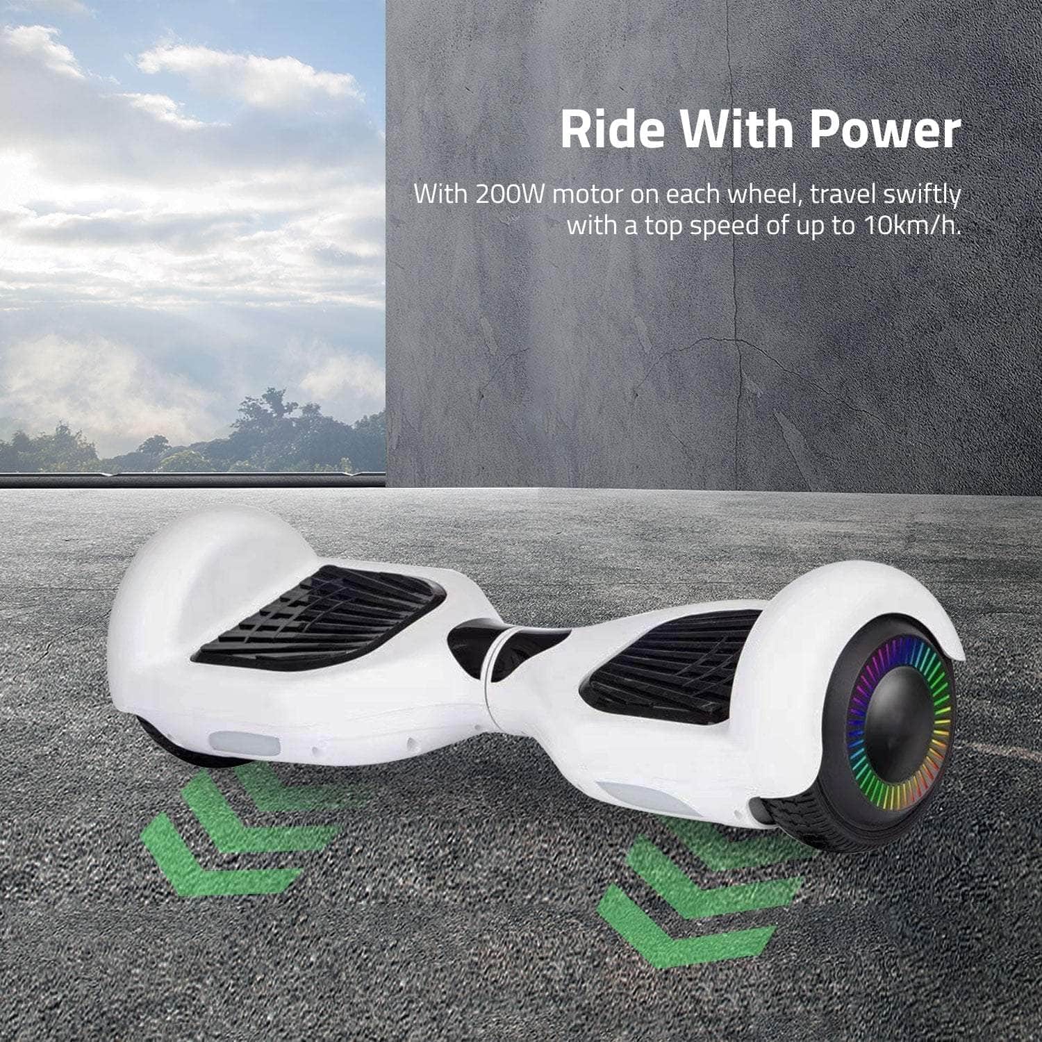 Funado Smart-S Rg1 Hoverboard White Fnd-Hb-101-Qk