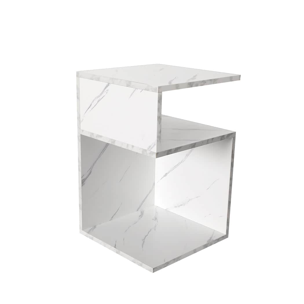 Functional 1xBedside Tables Drawers Side White  Multipurpose Use