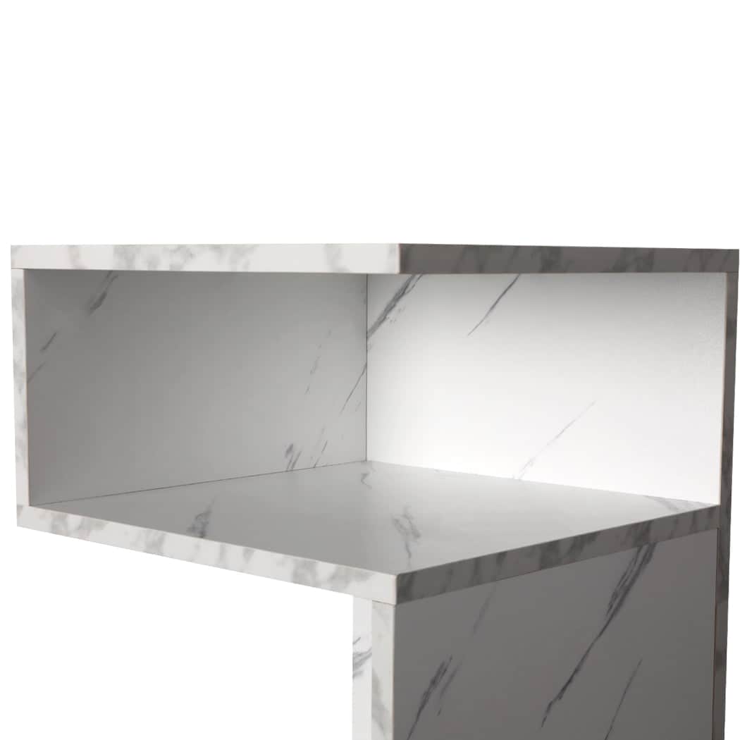 Functional 1xBedside Tables Drawers Side White  Multipurpose Use