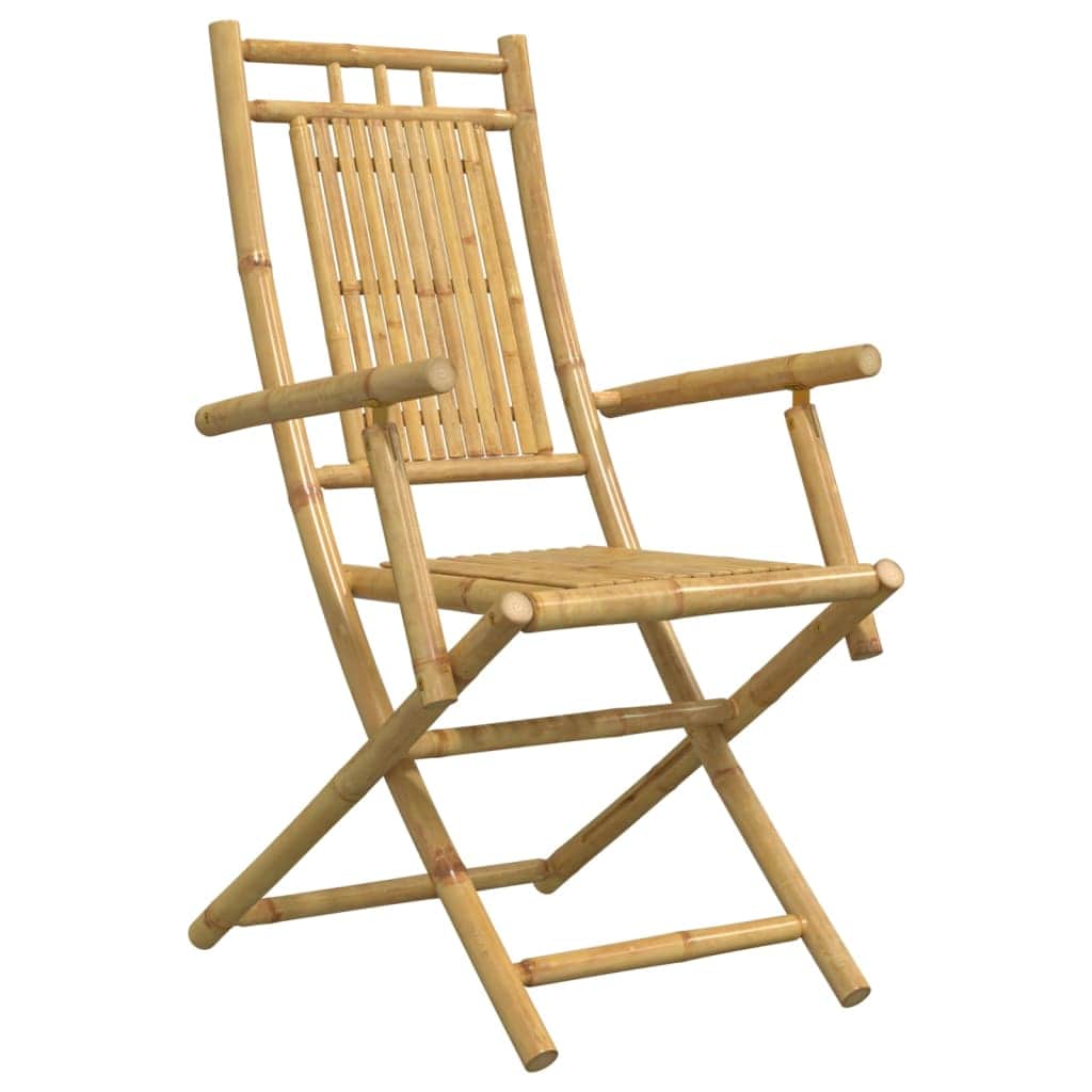 Functional 3 Piece Bistro Set Bamboo Outdoor Retreat Patio Relax