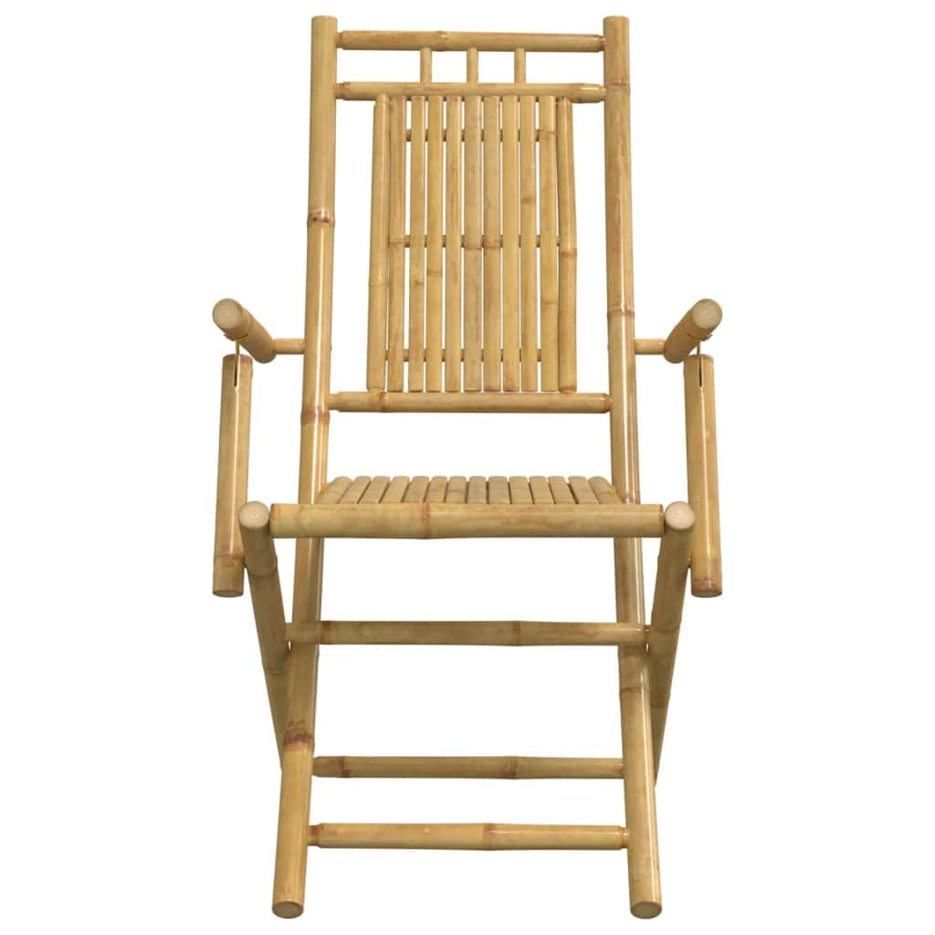 Functional 3 Piece Bistro Set Bamboo Outdoor Retreat Patio Relax