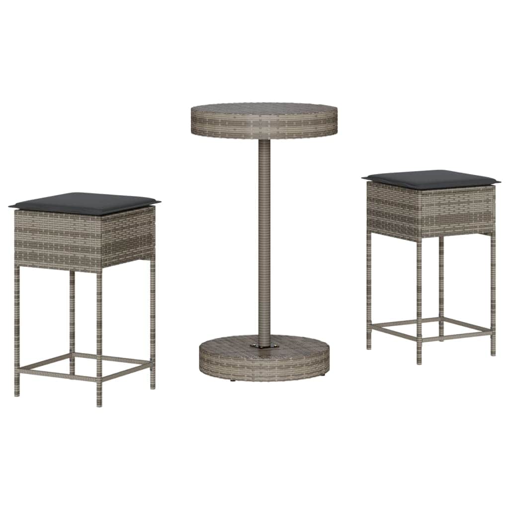 Functional 3 Piece Garden Bar Set Indoor Outdoor Use Outdoor Living