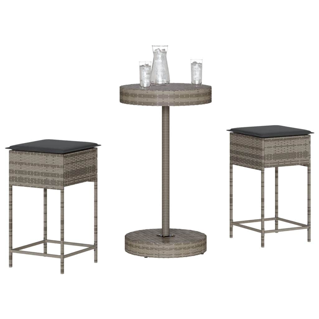 Functional 3 Piece Garden Bar Set Indoor Outdoor Use Outdoor Living