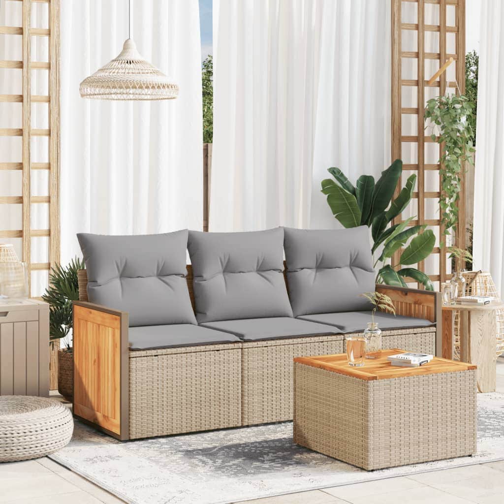 Functional 4 Piece Garden Sofa Set Home Decor Accent Summer