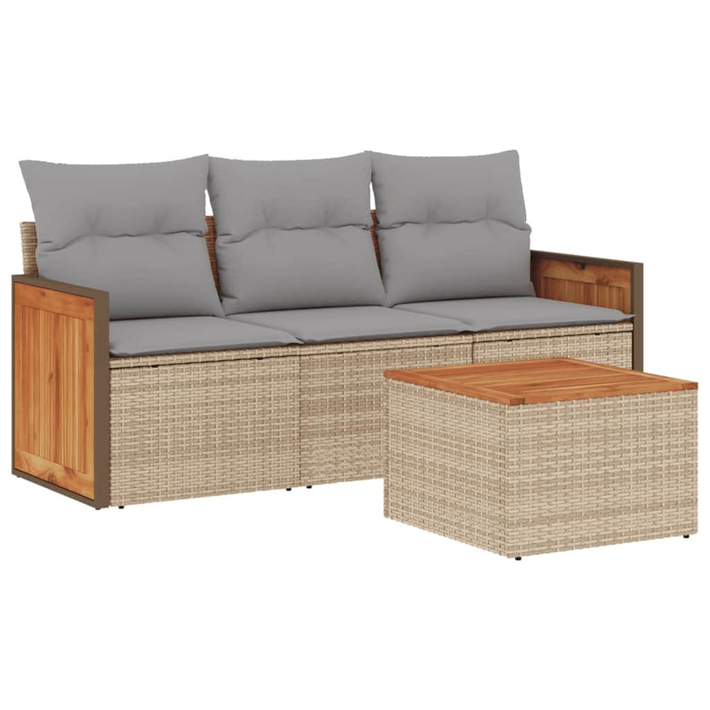 Functional 4 Piece Garden Sofa Set Home Decor Accent Summer