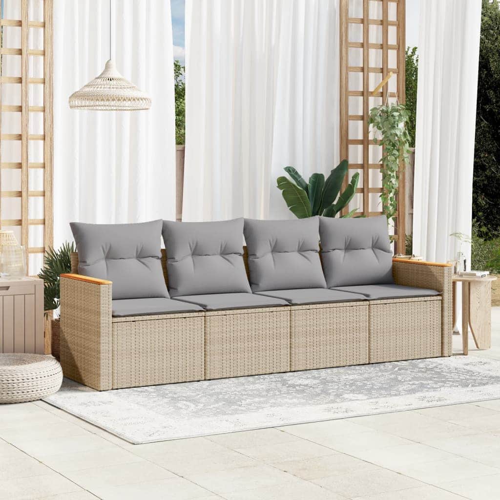Functional 4 Piece Garden Sofa Set Living Space Upgrade Urban Style