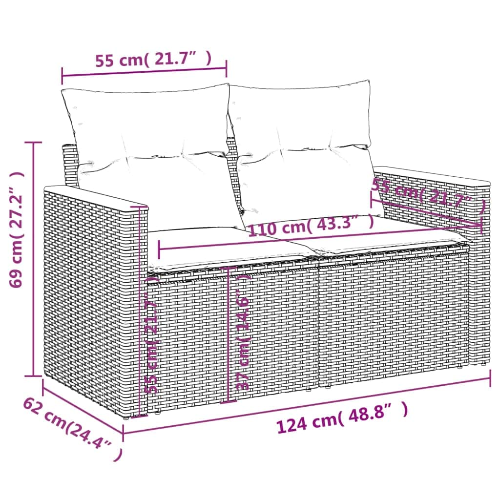Functional 4 Piece Garden Sofa Set Living Space Upgrade Urban Style