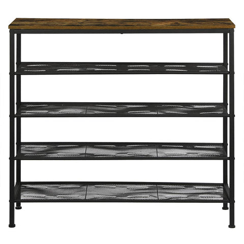 Functional 5-Tier Shoe Rack Storage Cabinet 100cm Wide  Comfortable