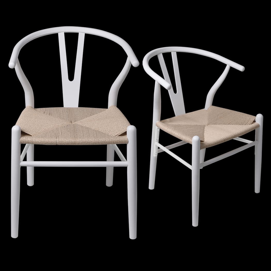 Functional 8x Dining Chairs Wooden Hans White  Foldable Function, Wooden finish