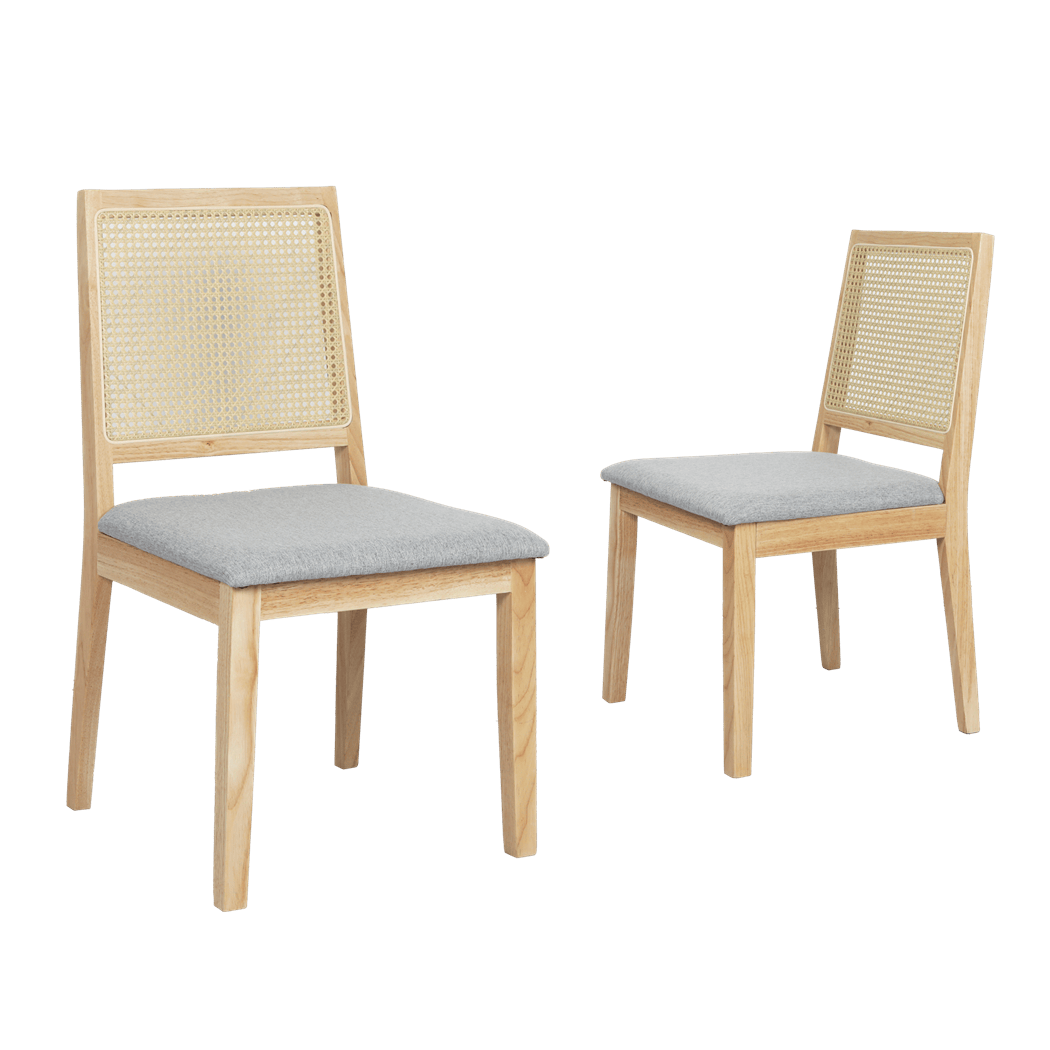 Functional 8XCane Dining Chair Rattan Armless Seat  Sleek Modern Look