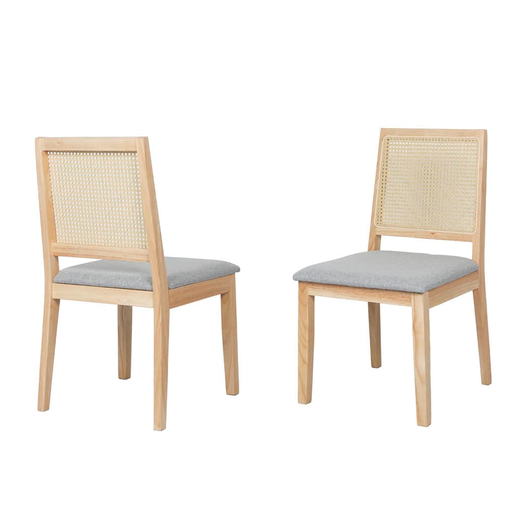 Functional 8XCane Dining Chair Rattan Armless Seat  Sleek Modern Look