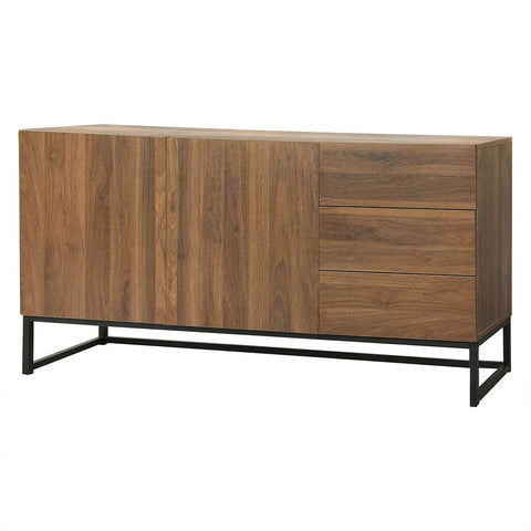 Functional Buffet Sideboard Storage Cabinet Walnut  Space-Saving
