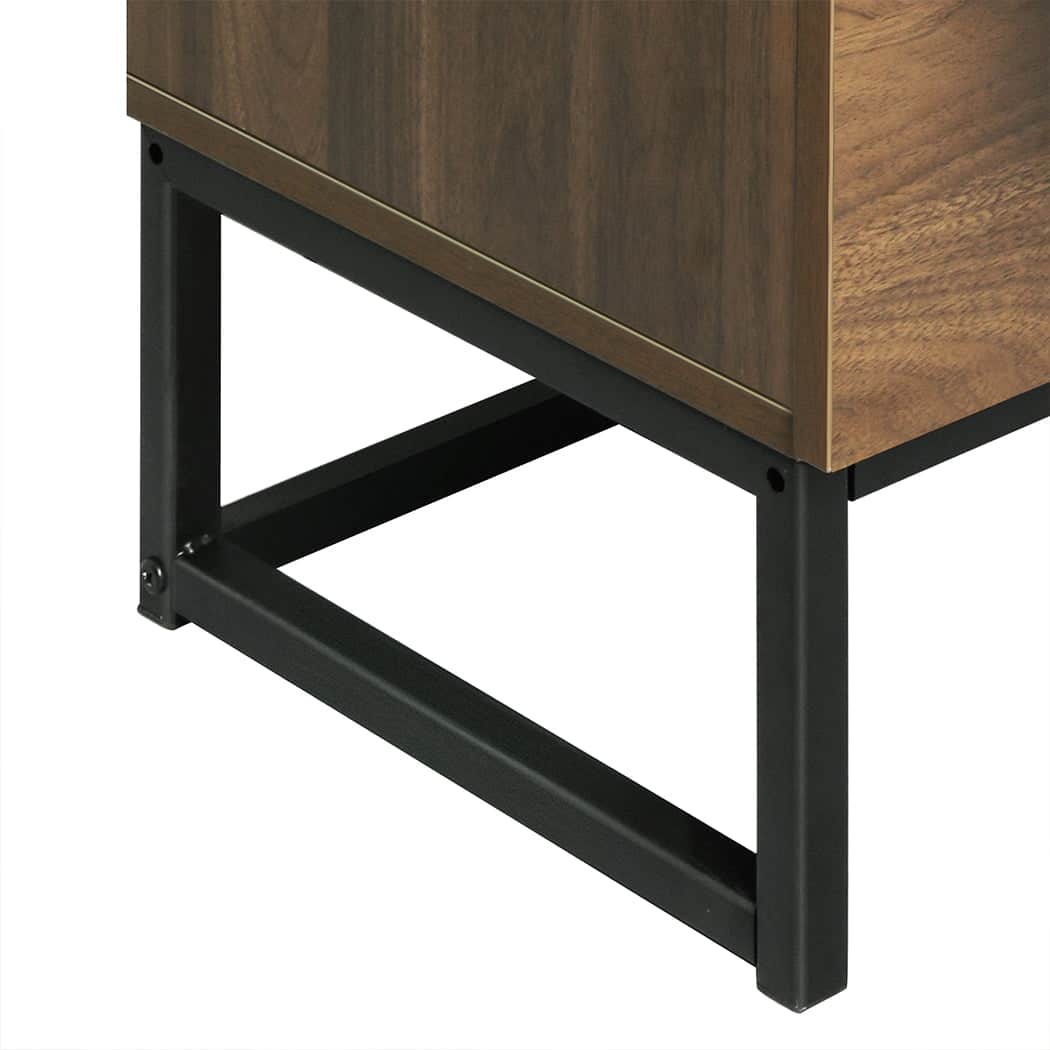 Functional Buffet Sideboard Storage Cabinet Walnut  Space-Saving