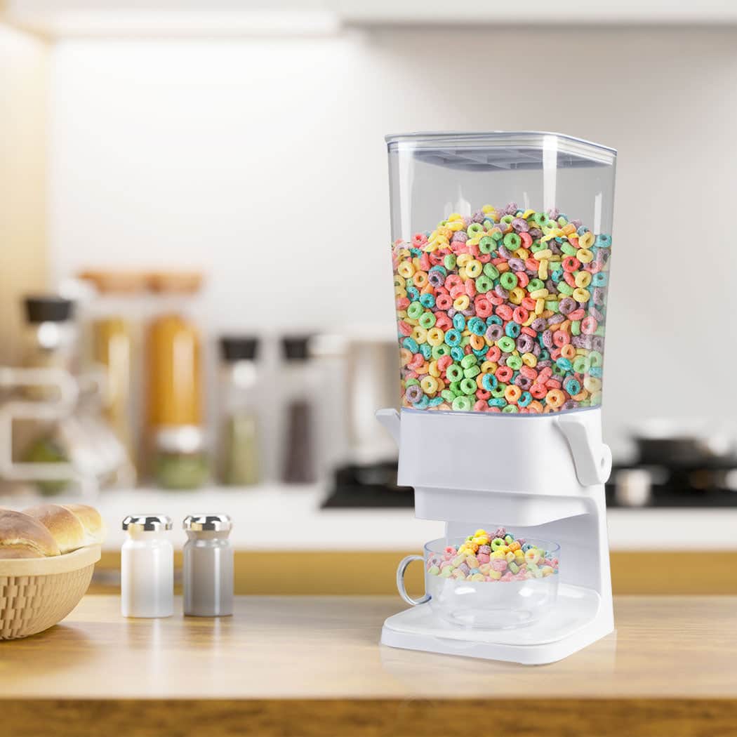 Functional Cereal Dispenser 5.5L Grain Container  Easy Assembly