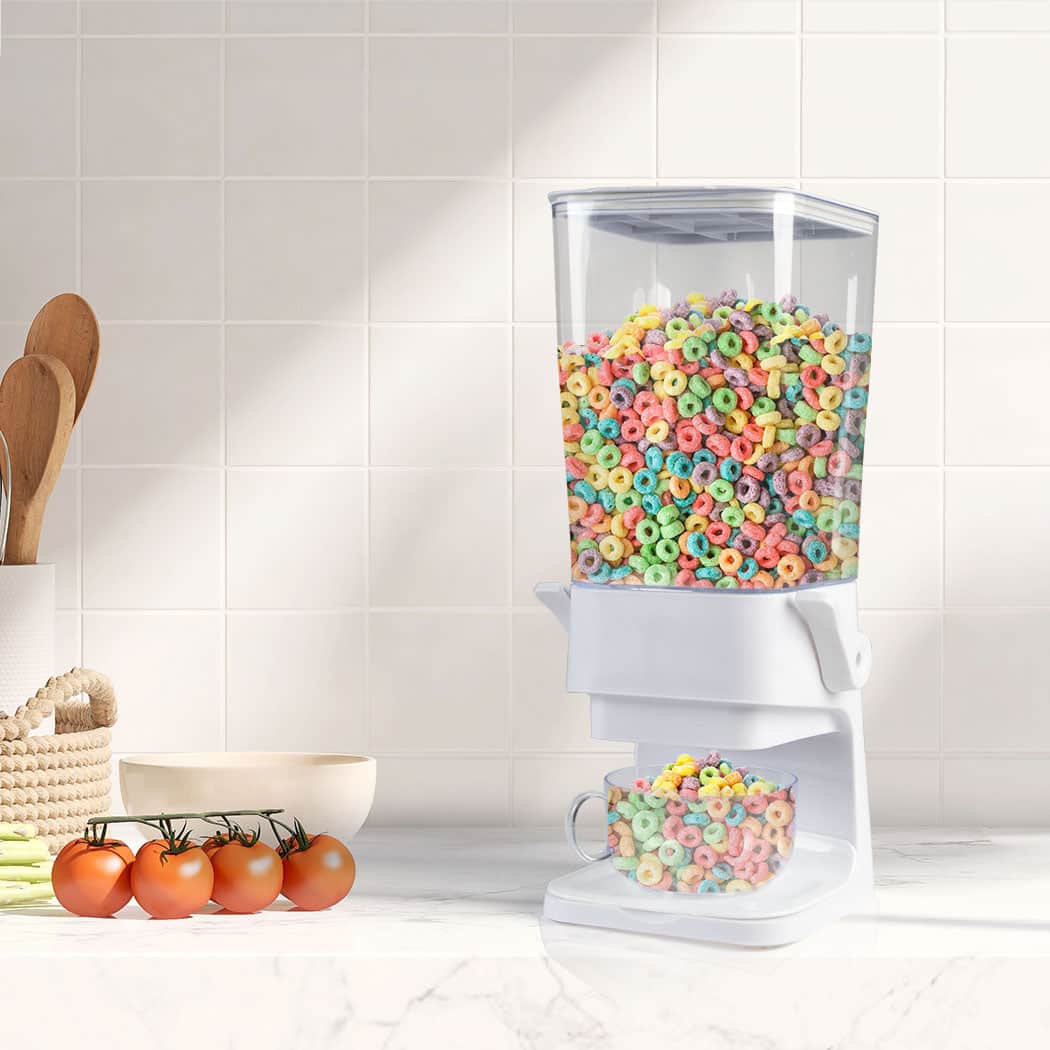 Functional Cereal Dispenser 5.5L Grain Container  Easy Assembly